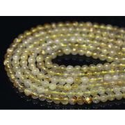 【丸ビーズ】ルチルクォーツ 6mm