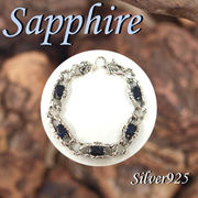 ブレス / 33-0032s  ◆ Silver925 シルバー ブレスレット  サファイア