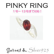 リング-7 / 1191-2262 ◆ Silver925 シルバー ピンキーリング  ガーネット