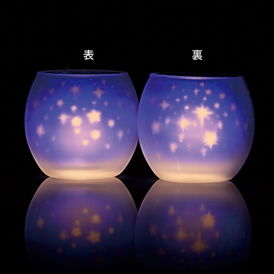kameyama candle ファインシルエットグラス【日本製キャンドル4個付き】 「 スターダスト 」