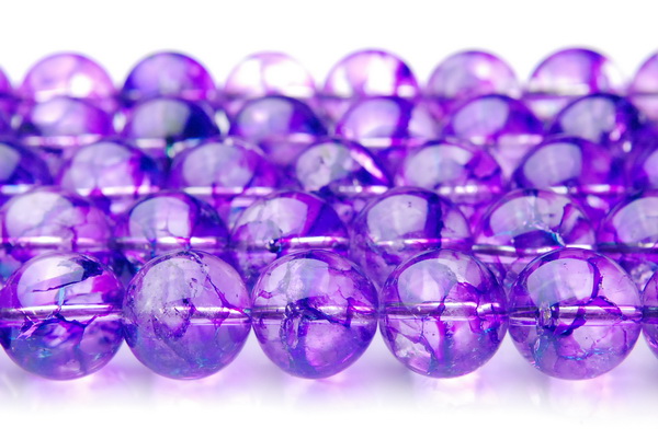 パープルクラック水晶（紫） 12mm １連（約38cm）_R774-12