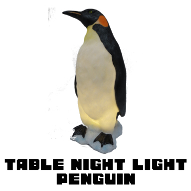 ポリストーン製テーブルナイトライト ペンギン