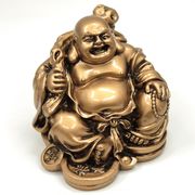 【風水 開運 インテリア】樹脂製 金運祈願 座布袋 ハッピーブッダ happy buddha statue