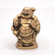 【風水 開運 インテリア】樹脂製 ミニ 金布袋 Aタイプ ハッピーブッダ happy buddha statue