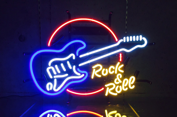 Guitar ROCK N' ROLL （ネオン管 看板 アメリカン雑貨 ・NEON SIGN 