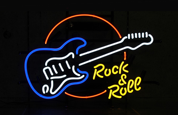 Guitar ROCK N' ROLL （ネオン管 看板 アメリカン雑貨 ・NEON SIGN