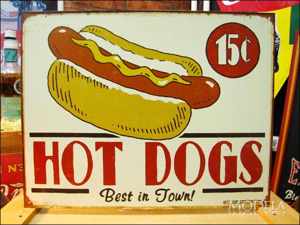 アメリカンブリキ看板 Schonberg Hot Dog