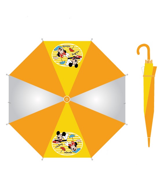 【売切れごめん】ディズニー子供ジャンプ傘　（透明窓２面付き） 3種アソート