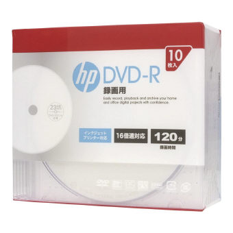 （レジャー）（AV機器）hp 録画用DVD-R スリム10P　DR120CHPW10A