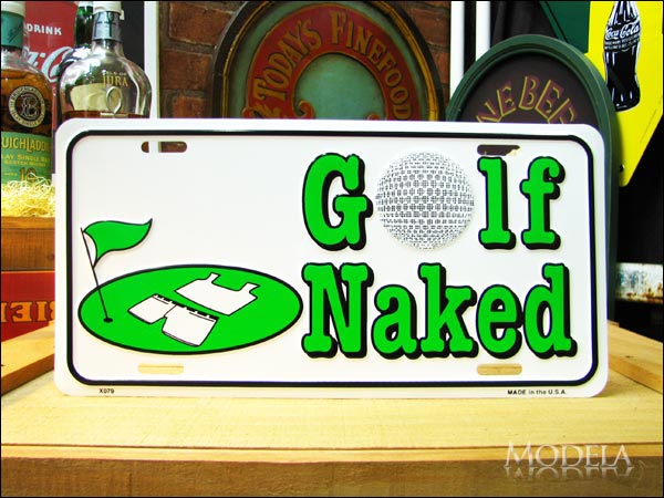 ライセンスプレート ゴルフは裸です