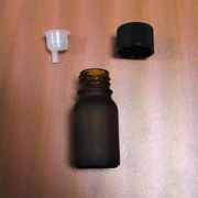 (茶色) 10ml 遮光瓶 ドロッパー付 フロスト加工 ガラスミニボトル ◆詰め替え/調合/調香/整香