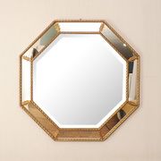 【イタリア製】　ウォールミラー　壁掛け鏡　8角形型（直送可能）