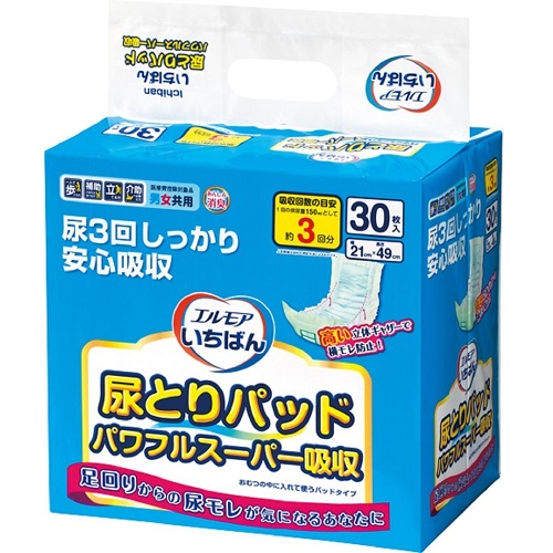 カミ商事 いちばん 尿取りパッド パワフルスーパー吸収 30枚