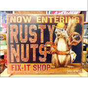 アメリカンブリキ看板 錆びたナット -Rusty Nuts-