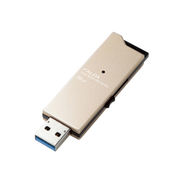 エレコム USBメモリー/USB3.0対応/スライド式/高速/DAU/16GB/ゴールド