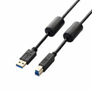 エレコム　フェライトコア付きUSB3.0ケーブル(A-B)　USB3-BF30BK