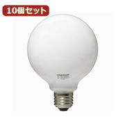 YAZAWA 【10個セット】 ボール電球60W形ホワイト　GW100V57W95X10