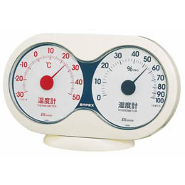 EMPEX 温度・湿度計 アキュート 温度・湿度計 卓上用 TM-2781 オフホワイト×