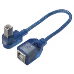 変換名人 USB BtypeL型ケーブル延長20(左L) USBB-CA20LL
