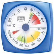 EMPEX 生活管理 温度・湿度計 壁掛用 TM-2436 クリアブルー