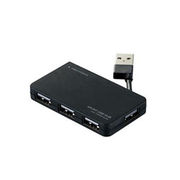 エレコム USB2.0ハブ(ケーブル収納タイプ) U2H-YKN4BBK