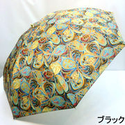 【日本製】【雨傘】【折りたたみ傘】日本製蝶花柄軽量金骨2段式折畳雨傘