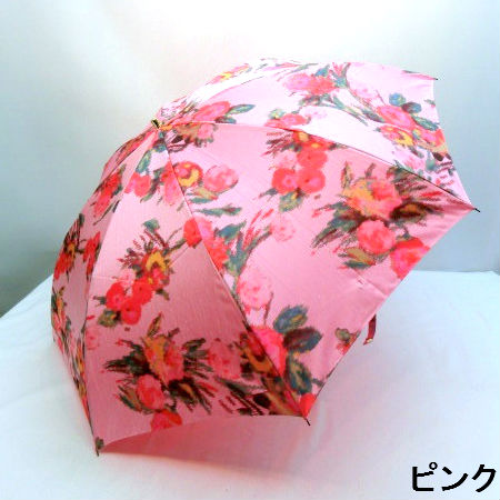 【日本製】【折りたたみ傘】シャンタン転写両面ほぐし風花柄日本製2段雨傘