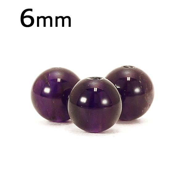 3A級 天然アメジスト 【1粒売り】 6mm