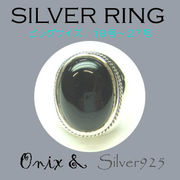 ビッグサイズ / 1092-2162 ◆ Silver925 シルバー リング オニキス