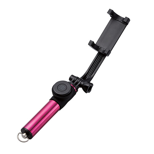 エレコム Bluetooth自撮り棒/回転ホルダー型/女子向け/430mm/ヒューシャピン