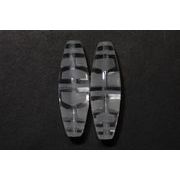 【彫刻ビーズ】水晶 (素彫り) 「太鼓型」 3.8cm 双寿珠