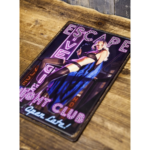 アンティーク メタルエンボスプレート S【escape】