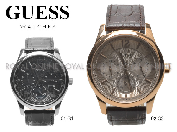 S) 【ゲス ウォッチ】 W0475 G1 G2 ゲス 腕時計 アセット アナログ クオーツ 全2色 メンズ