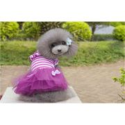 ★可愛いワンピース★犬服★ペット用品★ピンク、紫　全2色（XS-XL）