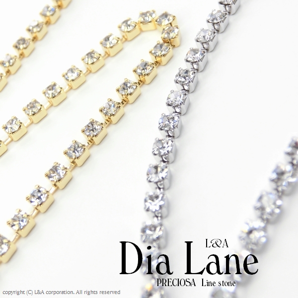 ★L&A original chain★最高級鍍金★プレシオサ★ダイヤレーン★連爪★切り売り★