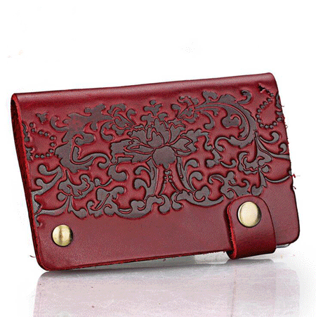 花柄カードケース 革調カードボルダー 薄型財布 メンズカードケース 定期券