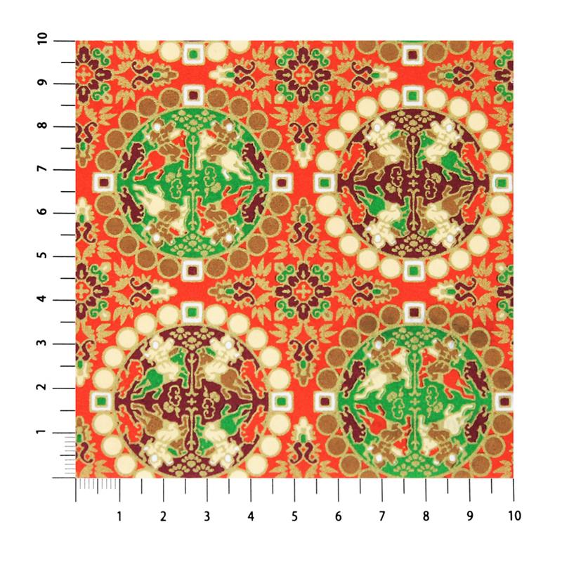 ご紹介します 伝統柄からかわいい柄までお気に入りの一枚を 手染め友禅和紙 正倉院 獅子狩文様 朱 雑貨 株式会社 伊予結納センター 問屋 仕入れ 卸 卸売の専門 仕入れならnetsea