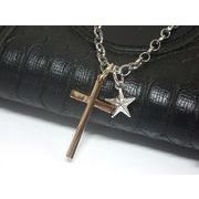 【セール】クロスと星のネックレス・十字架・ユニセックス