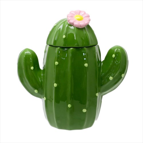 《キッチン雑貨》サボテン/磁器製キャニスター