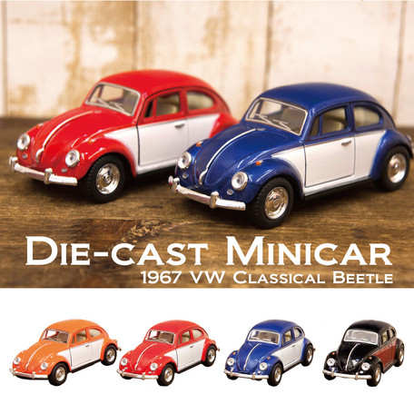 【1967 VW Classical Beetle (Color door) 1:32(M)】ダイキャストミニカー12台セット★