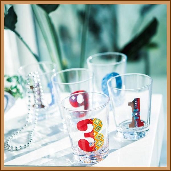 可愛い柄の数字タンブラー！ NUMBERS GLASS（ナンバーズグラス