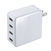 サンワサプライ USB充電器(4ポート・合計6A・ホワイト) ACA-IP54W