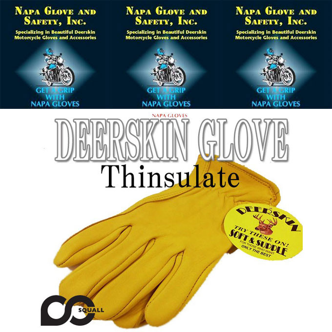 800TL NAPAGLOVE GOLD DEERSKIN DRIVER　EXTRA WARM THINSULATE  15101