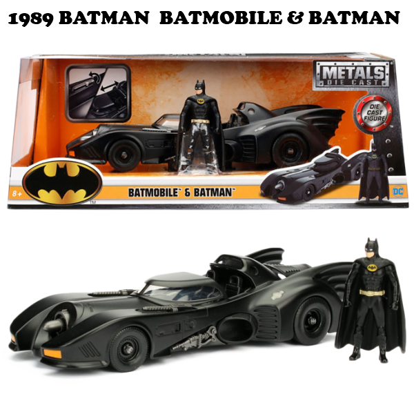 1:24 1989 BATMAN BATMOBILE W/BATMAN【バットモービル】【JADA ミニカー】