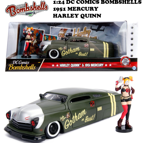 1:24 DC COMICS BOMBSHELLS 1951 MECURY & HARLEY QUINN ミニカー