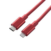 エレコム USB C-Lightningケーブル 準高耐久 2.0m レッド MPA-CL