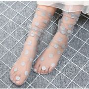 レディース ソックス 靴下 透湿 ハイソックス 透明