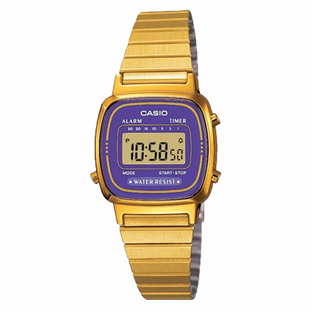 CASIO腕時計 デジタル表示 長方形 カレンダー LA670WGA-6 チプカシ レディース腕時計