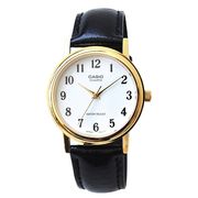 CASIO腕時計 アナログ表示 丸形 革ベルト MTP-1095Q-7B チプカシ メンズ腕時計
