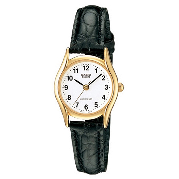 CASIO腕時計 アナログ表示 丸形 革ベルト LTP-1094Q-7B1 チプカシ レディース腕時計